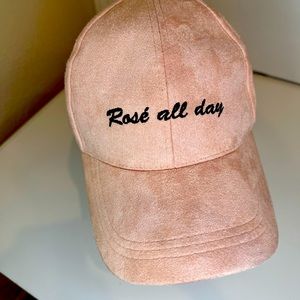 Steve Madden Blush Pink Faux Suede Baseball Hat